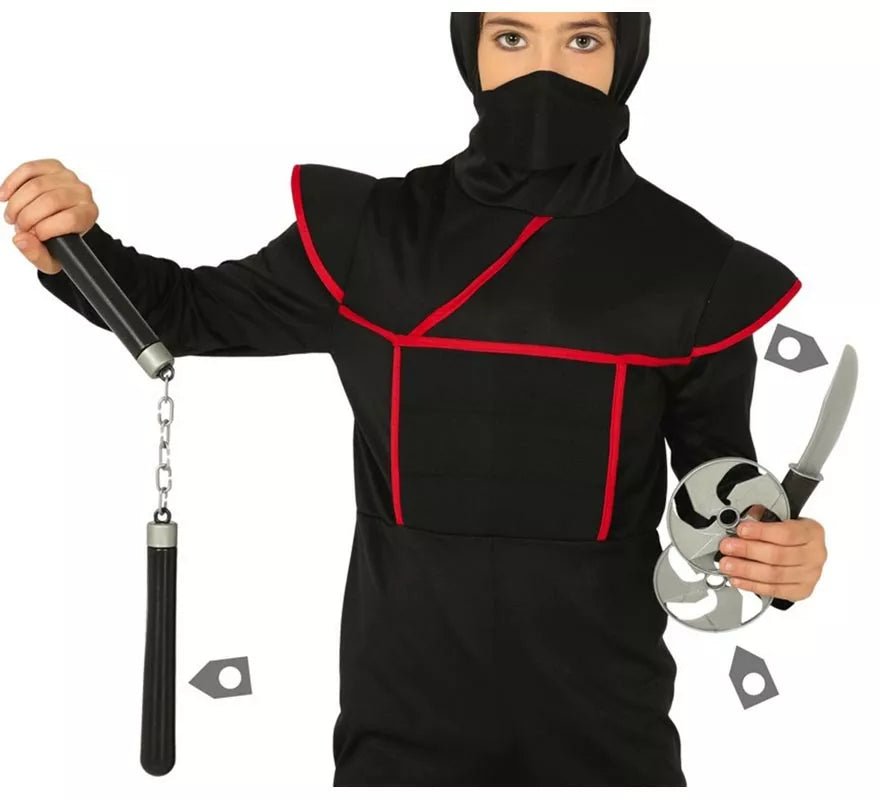 Translation missing: es.Kit Ninja: Nunchaku, Cuchillo y 2 Estrellas