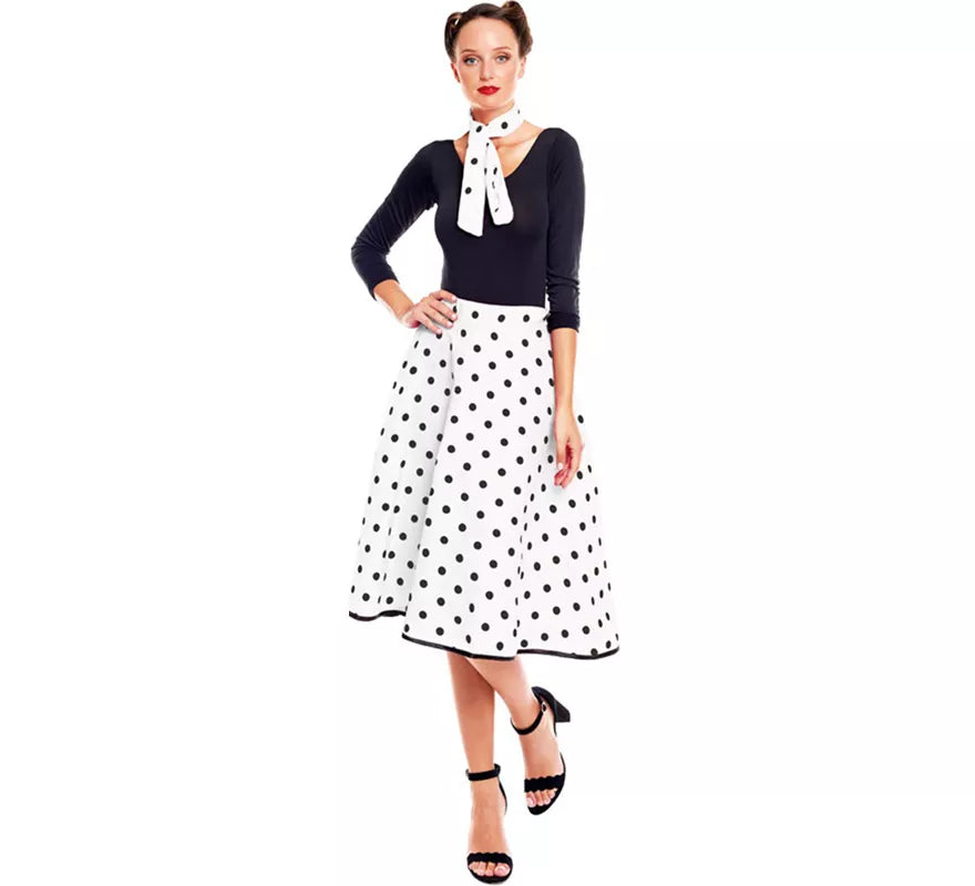Translation missing: es.Kit o Disfraz Años 50 en varios colores para mujer: Falda y Pañuelo