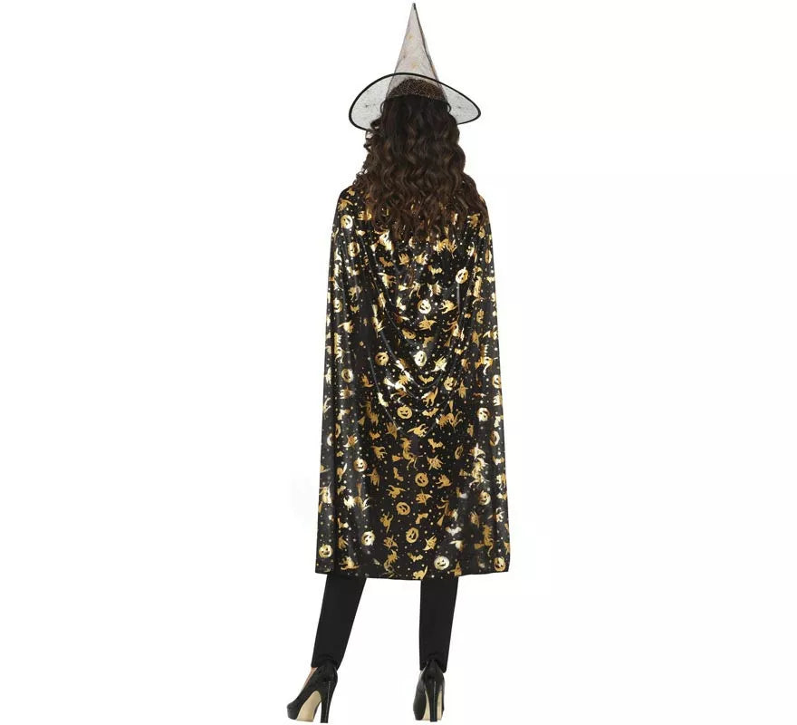 Kit o Disfraz de Bruja: Gorro y Capa 110 cm