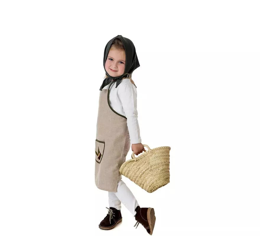 Translation missing: es.Kit o Disfraz de Castañera Beige Hojas-Castaña para niña