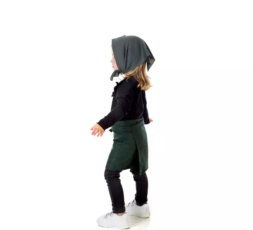 Translation missing: es.Kit o Disfraz de Castañera Otoño Verde para niña