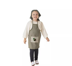 Kit o Disfraz de Castañera Verde Oliva para niña