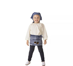 Kit o Disfraz de Castañero Cuadros Azul para niña