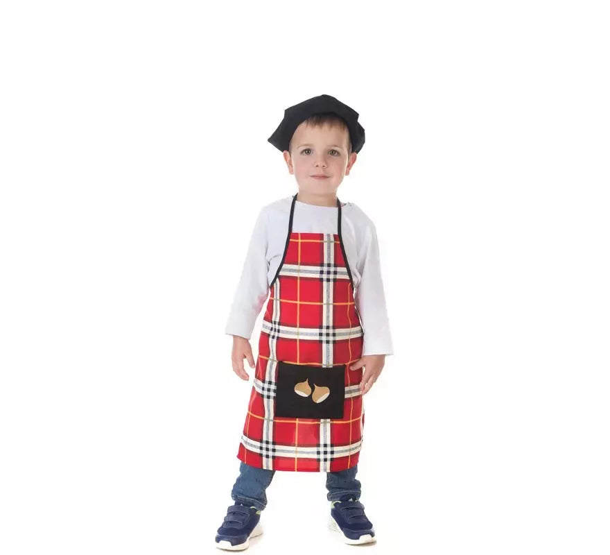 Translation missing: es.Kit o Disfraz de Castañero Cuadros Rojos para niño