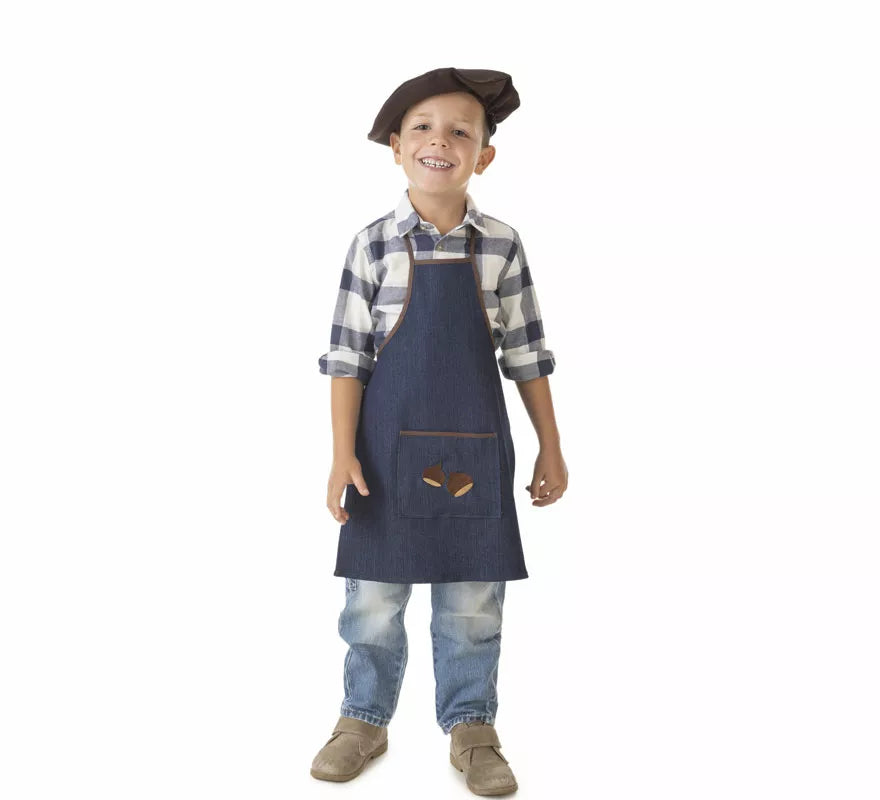 Translation missing: es.Kit o Disfraz de Castañero Jeans para niño: Delantal y Boina