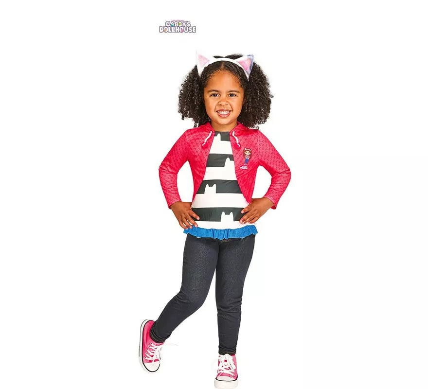 Translation missing: es.Kit para Disfraz de Gabbys Dollhouse infantil: Diadema, Top y Chaqueta
