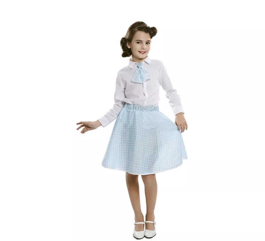 Translation missing: es.Kit Pin-Up Azul para niña: Falda y Corbata