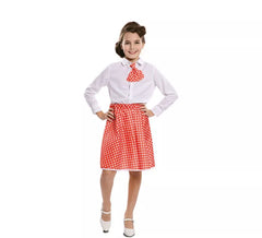 Kit Pin-Up Rojo para niña: Falda y Corbata