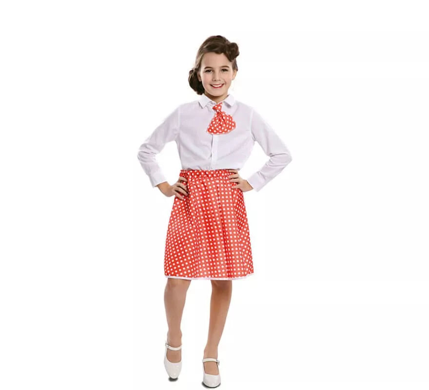 Translation missing: es.Kit Pin-Up Rojo para niña: Falda y Corbata