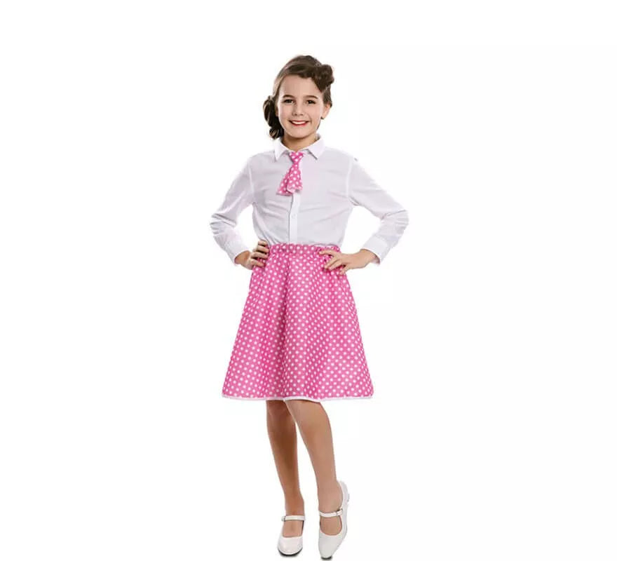 Translation missing: es.Kit Pin-Up Rosa para niña: Falda y Corbata