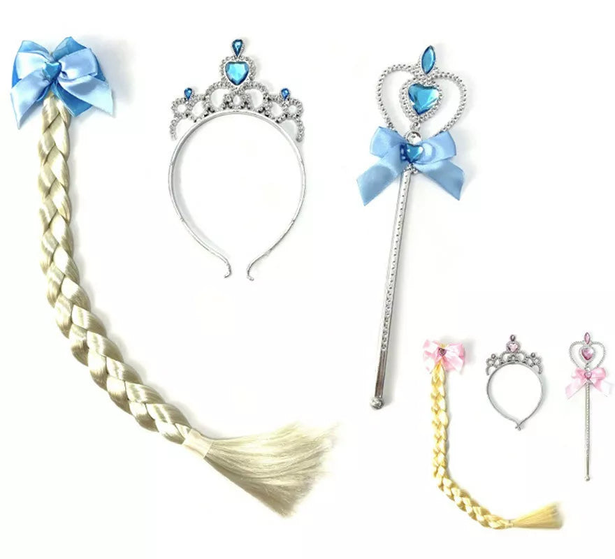 Translation missing: es.Kit Princesa Infantil 2 colores surtidos: Diadema, Varita y Trenza