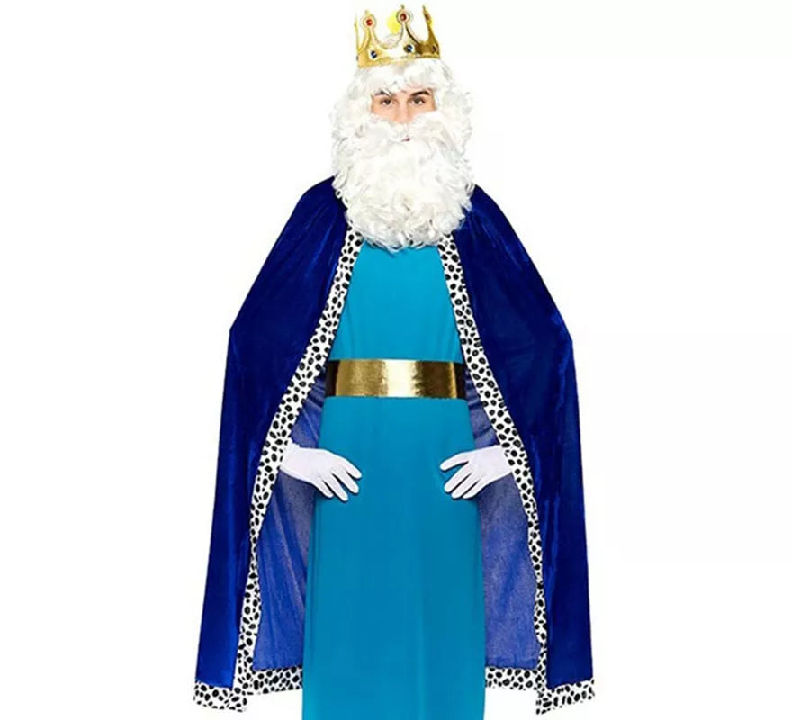Translation missing: es.Kit Rey Mago azul adulto: Capa y Corona