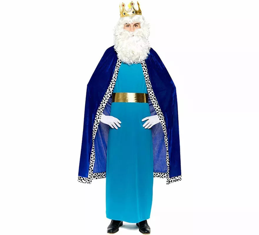 Translation missing: es.Kit Rey Mago azul adulto: Capa y Corona