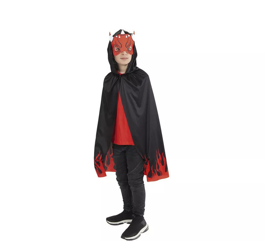 Translation missing: es.Kit Superhéroe Demonio Infantil: Capa impresa y Antifaz