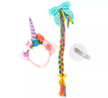 Kit Unicornio Floral: Diadema y Trenza de 60 cm
