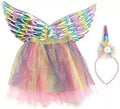 Kit Unicornio Multicolor Infantil: Tutú, Alas y Diadema