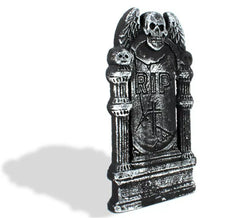 Lápida Ángel Calavera RIP de foam de 20x40 cm