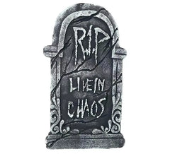 "Lápida Cementerio ""Live in Chaos2 de 43x22 cm"