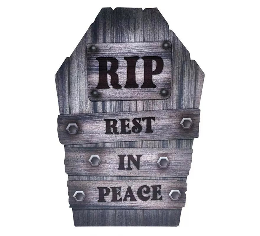 Translation missing: es."Lápida Cementerio plástico 'Rest in Peace"" de 56 cm"
