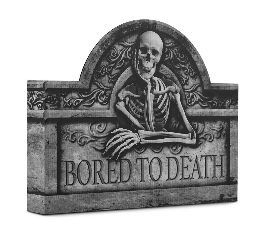 Translation missing: es.Lápida de Cartón Bored to Death de 27,5x37 cm