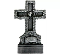 Lápida de Cementerio Cruz y RIP de 38x3x61 cm