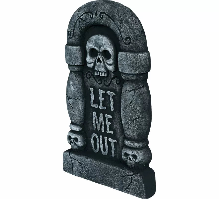 Lápida Let Me Out de 42x26 cm