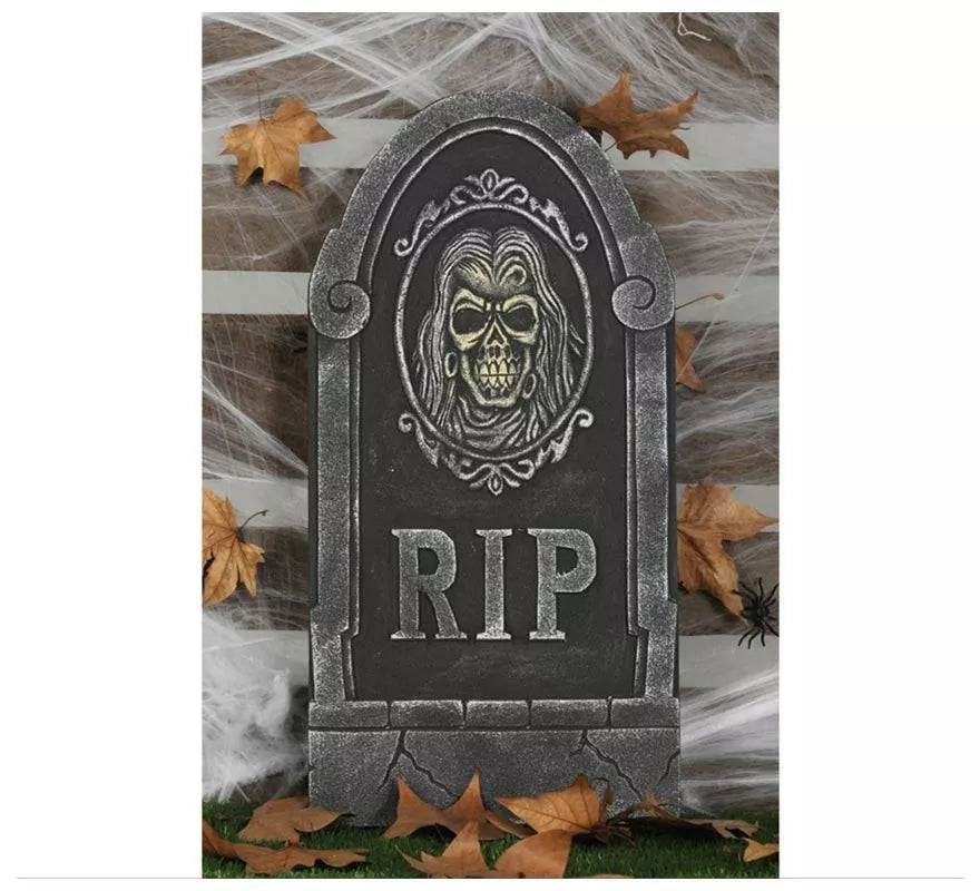 Translation missing: es.Lápida Rip con Calavera 33X65 Cm