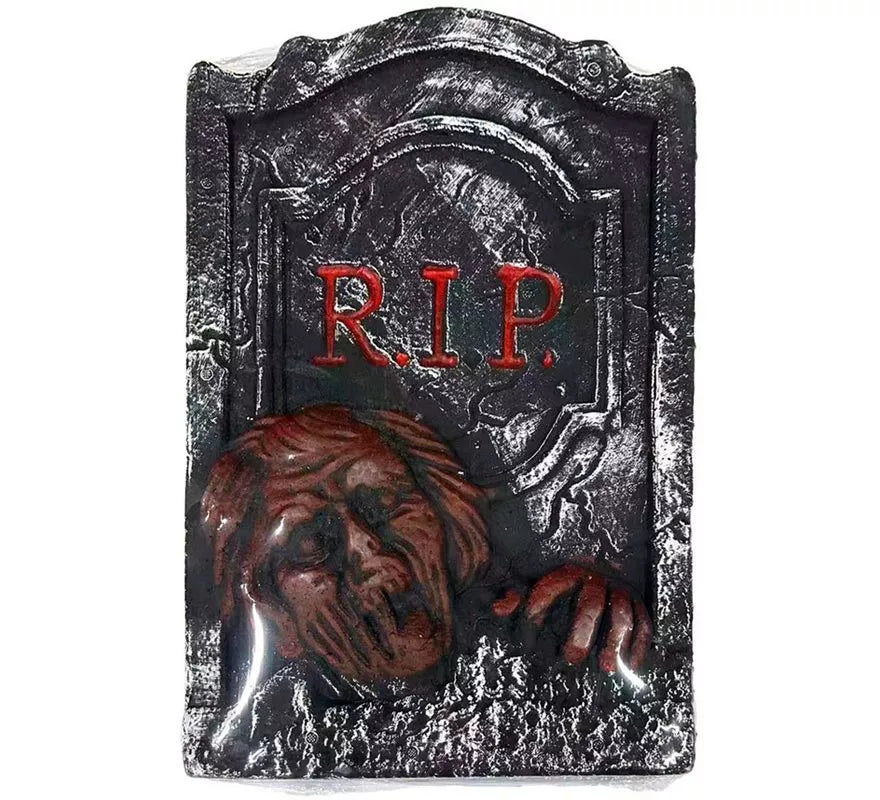 Lápida Zombie de Foam RIP de 34x3,50x55 cm