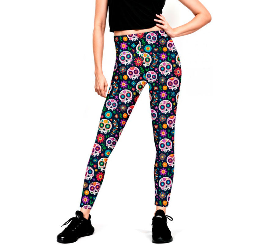 Translation missing: es.Leggins de Calaveras Catrina para mujer