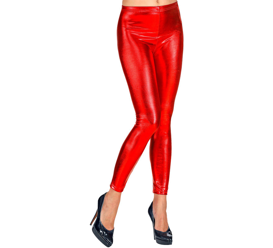 Translation missing: es.Leggins rojos Metalizados para mujer