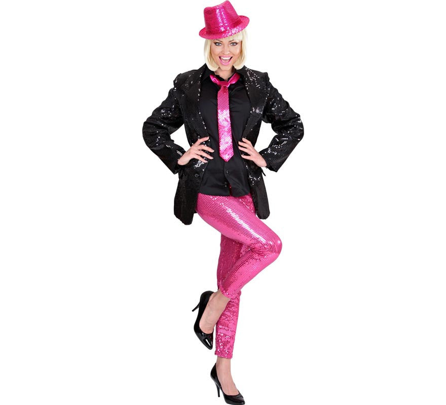 Translation missing: es.Leggins rosa con lentejuelas para mujer