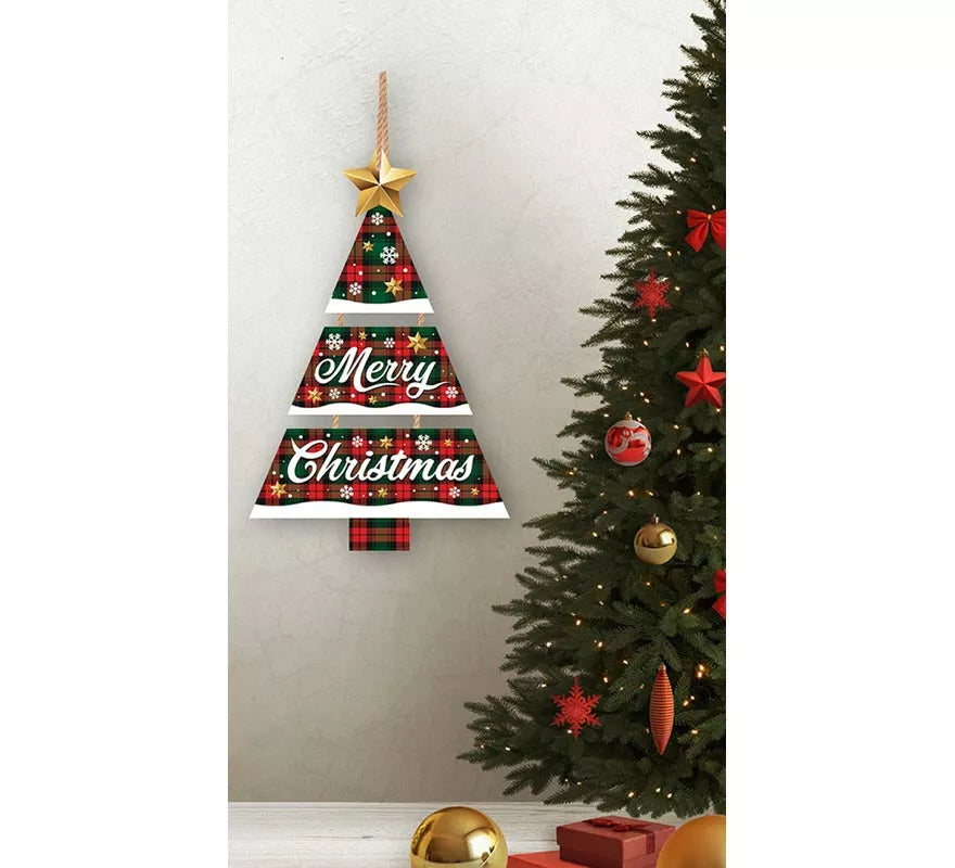 Translation missing: es.Letrero Árbol Merry Christmas de 32x21 cm
