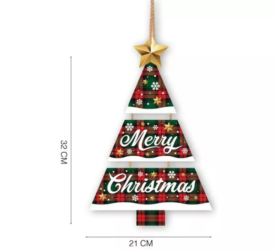 Translation missing: es.Letrero Árbol Merry Christmas de 32x21 cm