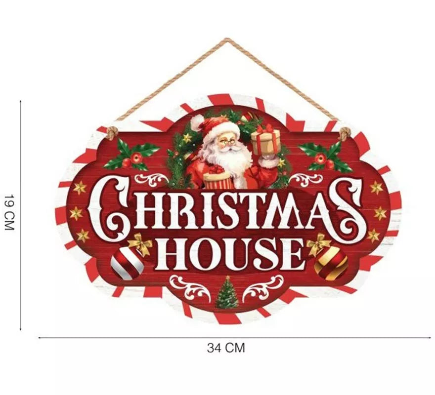 Translation missing: es.Letrero Christmas House rojo de 30x20 cm