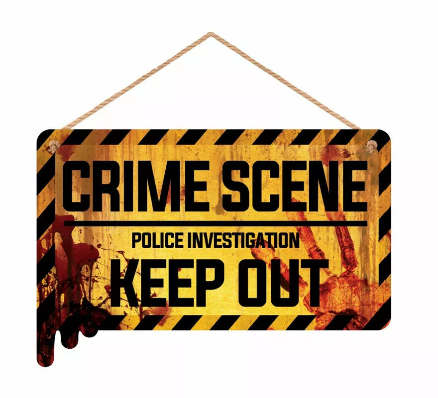 Translation missing: es.Letrero Crime Scene de madera de 30X20 cm
