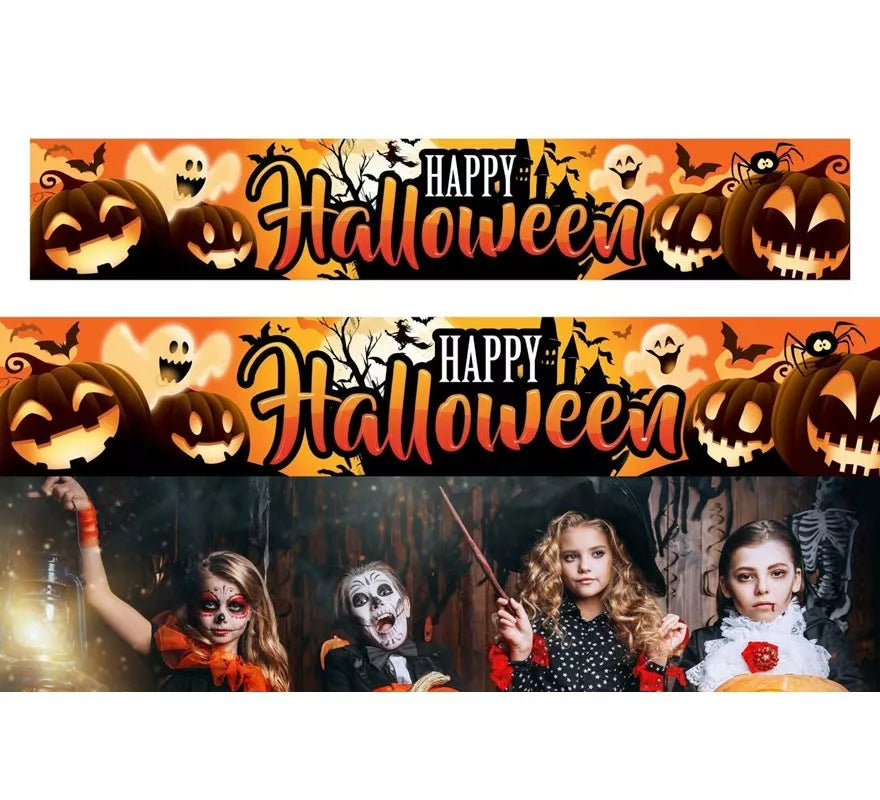Translation missing: es.Letrero Happy Halloween de tela de 290x50 cm