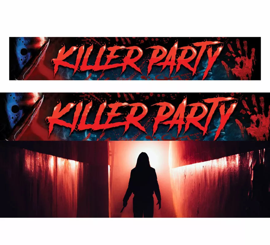 Translation missing: es.Letrero 'Killer Party' de tela de 290X50 cm