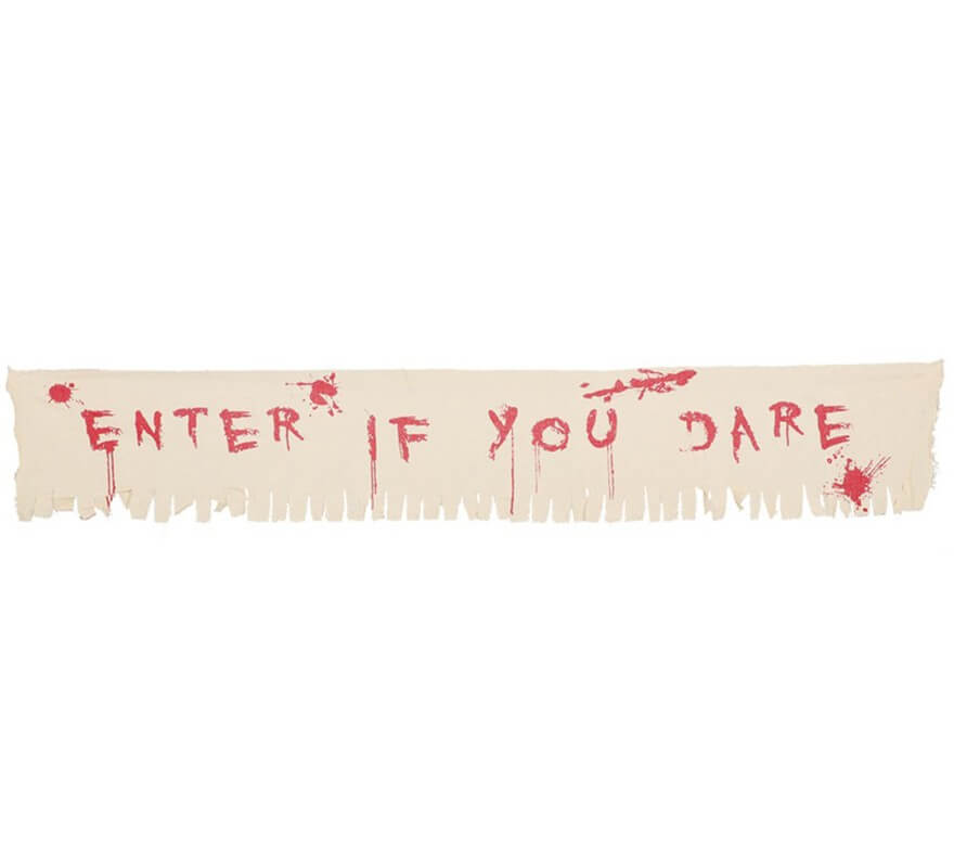 Translation missing: es.Letrero Tela (Enter If you dare) 29X175 Cm