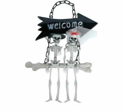 Letrero Welcome Esqueletos de 30x25 cm