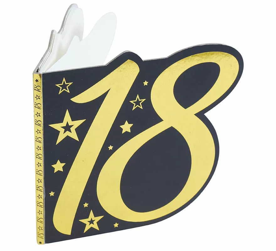 Translation missing: es.Libro Dorado y Negro 18 Años Cumpleaños y Aniversarios de 26 Páginas