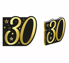 Libro Dorado y Negro 30 Años Cumpleaños y Aniversarios de 26 Páginas