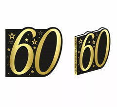 Libro Dorado y Negro 60 Años Cumpleaños y Aniversarios de 26 Páginas