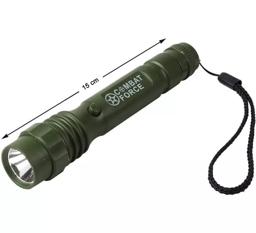Translation missing: es.Linterna Verde Militar con Luz de 15 cm