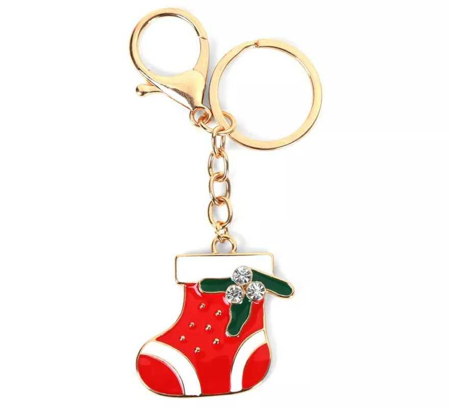 Translation missing: es.Llavero de Calcetín Navideño rojo de 3,5x4 cm