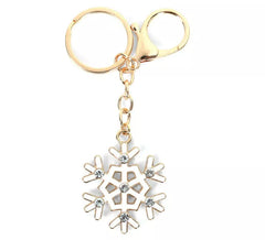 Llavero de Copo de Nieve blanco de 4x4 cm