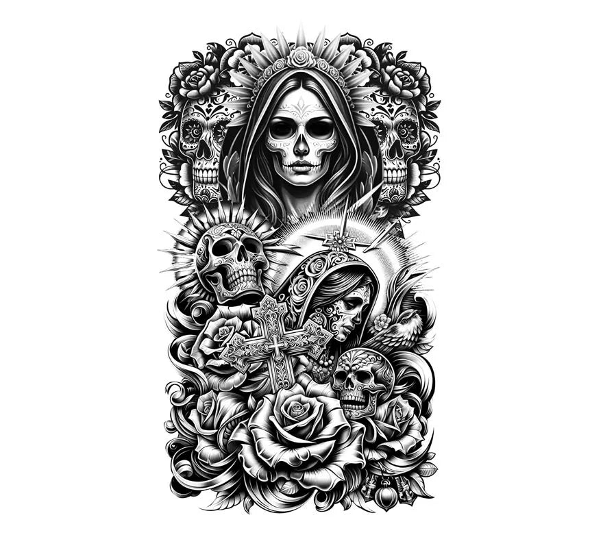 Translation missing: es.Manga de Tatuaje Catrina