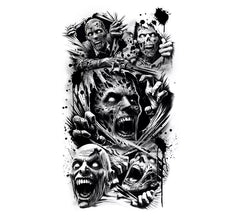 Manga de Tatuaje Zombie