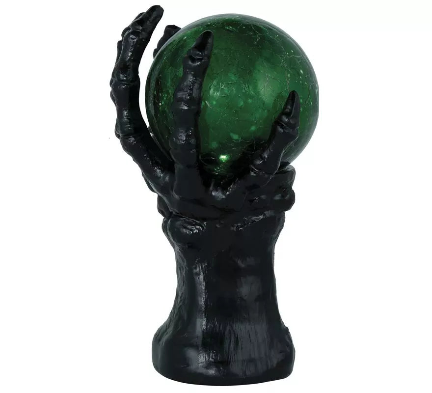 Mano con Bola de Cristal con Luz de 14,5x8 cm