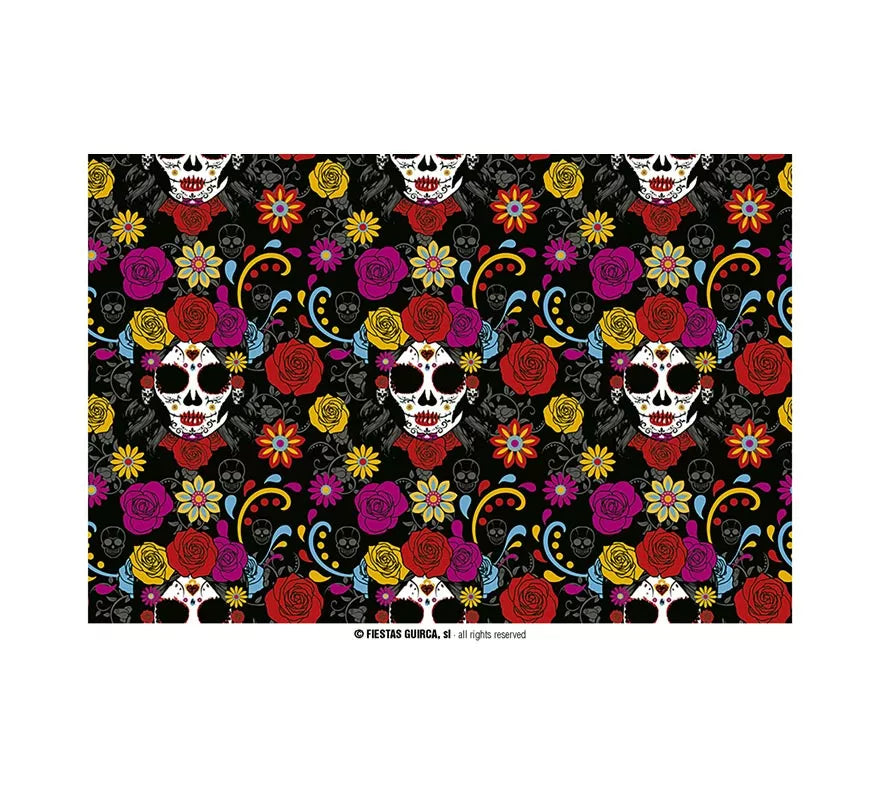 Translation missing: es.Mantel de Catrina colorida de 137x274 cm