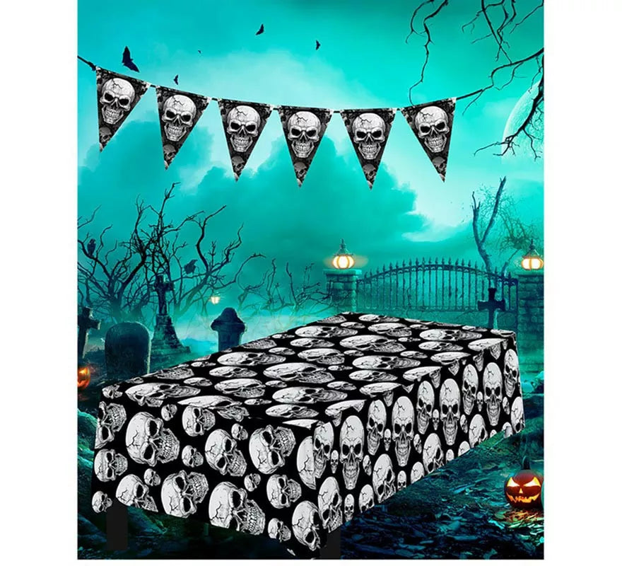 Translation missing: es.Mantel de Calaveras Temibles de 137x274 cm